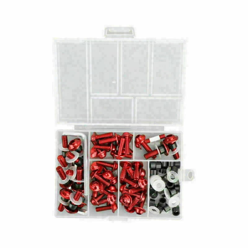 158pcs Fastener Clip Screw Bolt Kit for Motorcycle Sportbike (T9)