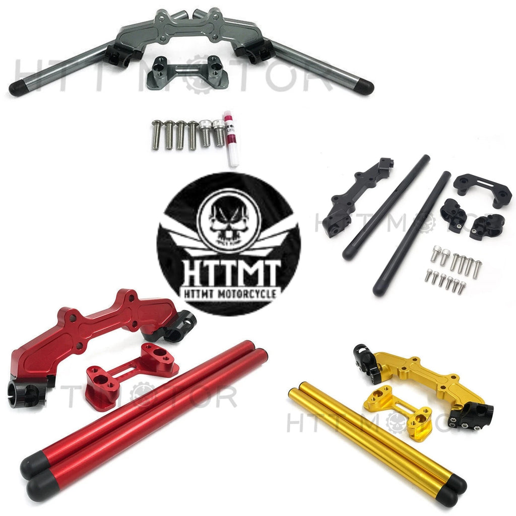 Handlebar w/ Adapter for Ducati Monster 821 1200 (2015–2017) CNC Adjustable