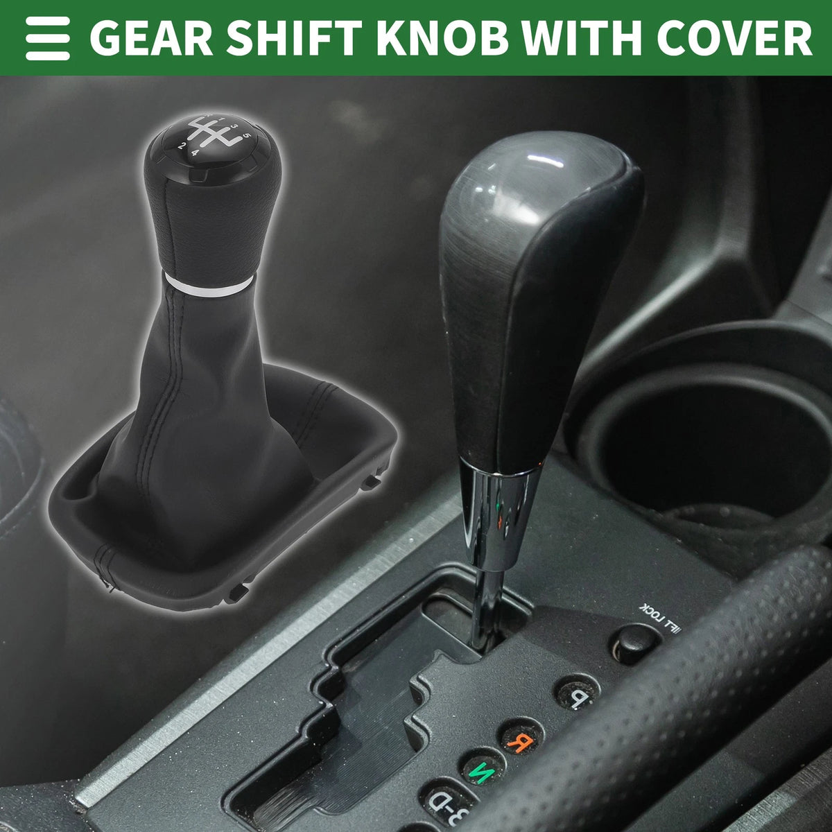 5-Speed Manual Gear Shift Knob with Cover for Audi A3 8L (1996–2000) Black
