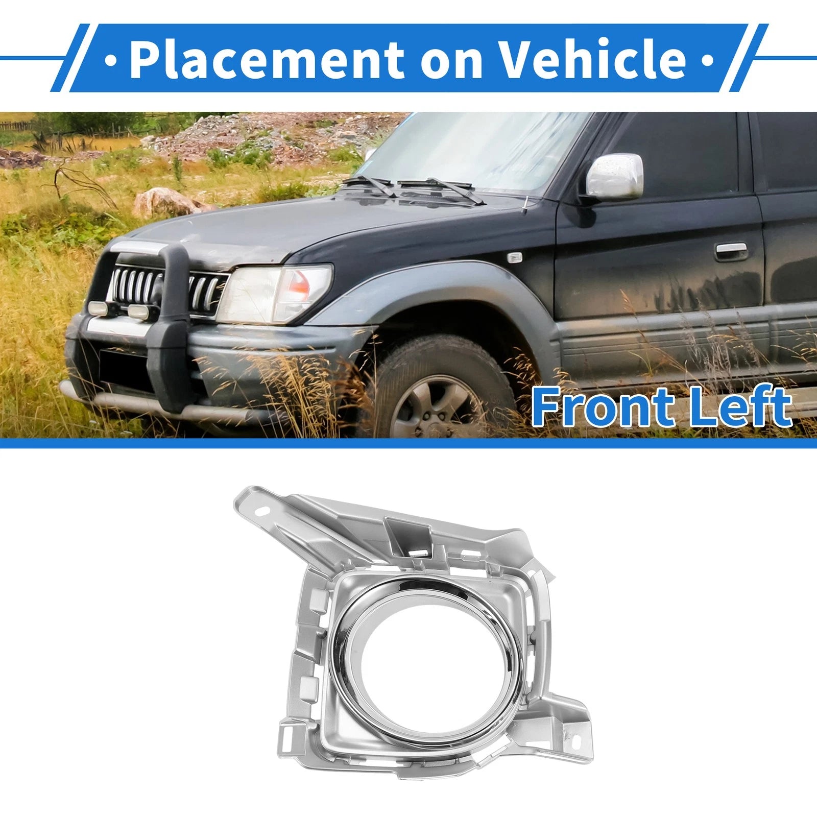Front Left Fog Light Grill Replacement for Toyota Land Cruiser (2012–2015)
