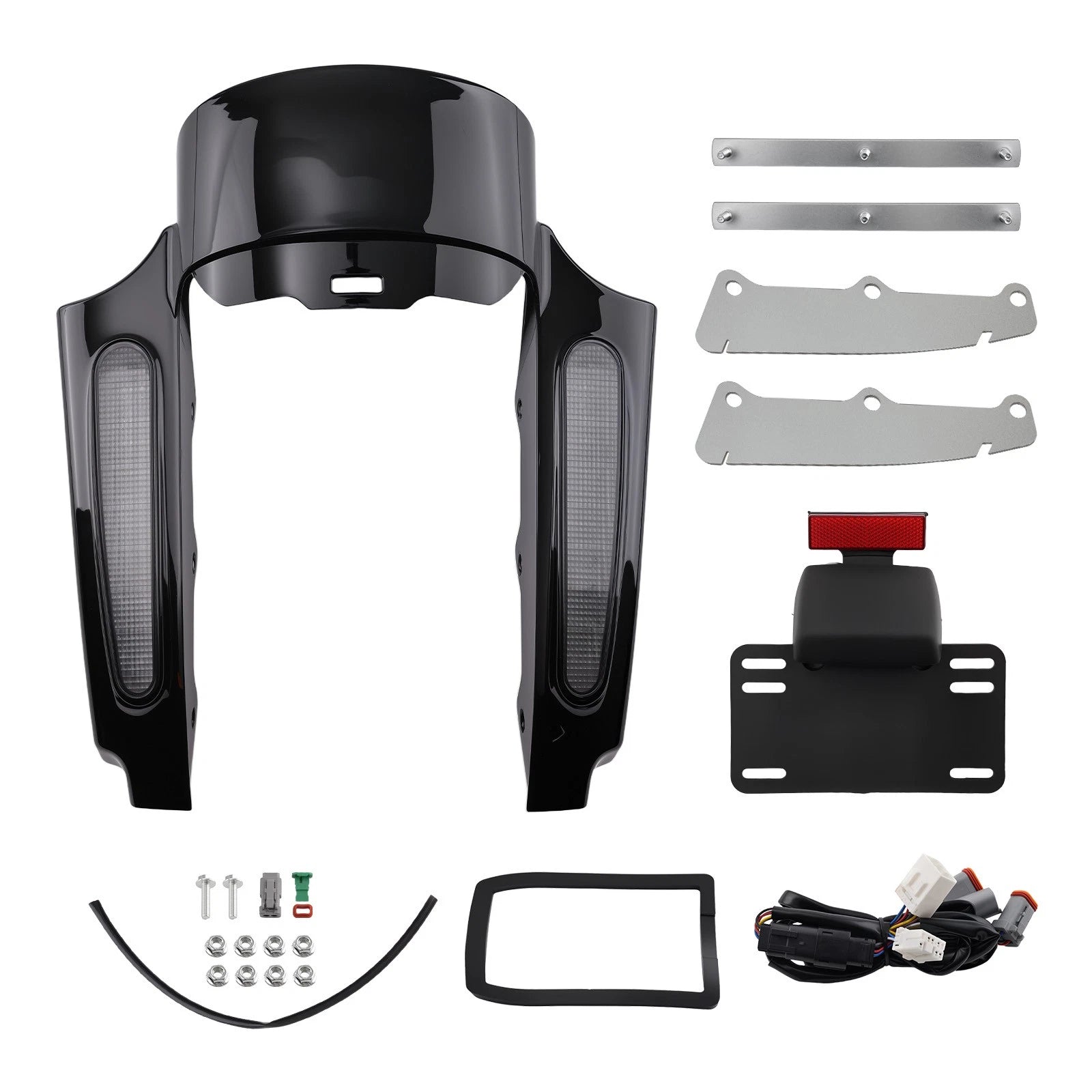 LED Rear Mud Flaps for Harley Electra Glide Standard FLHT (2009)