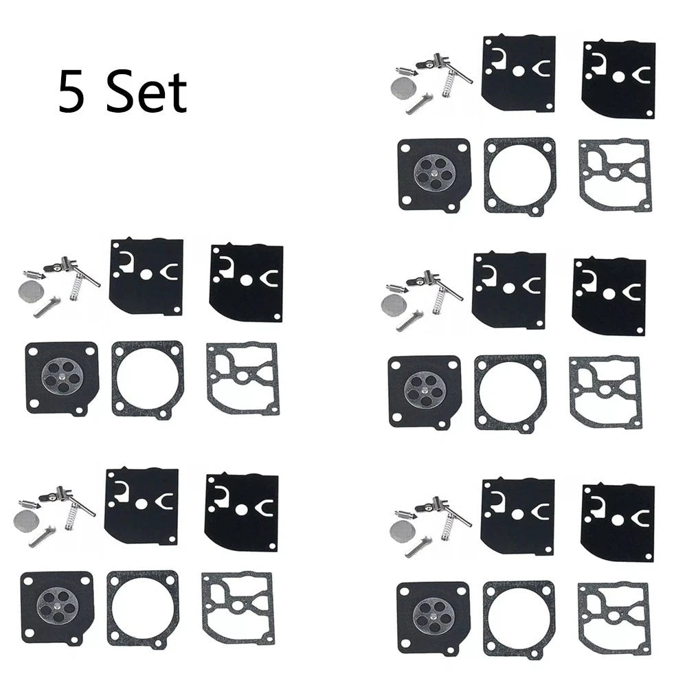 Set of 5 Carburetor Gasket Repair Kit for ZAMA RB-39 (Poulan, McCulloch)