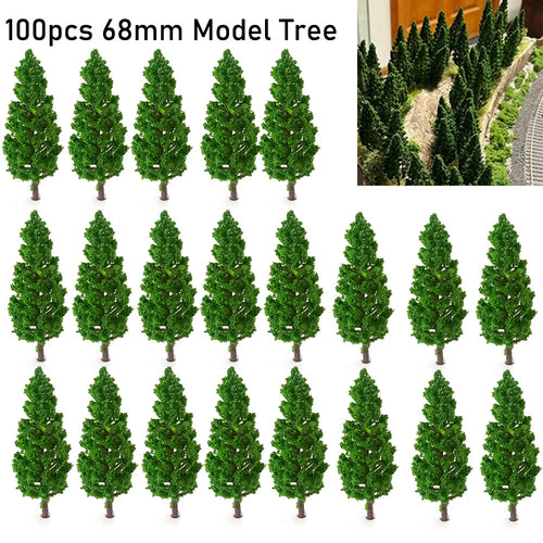 100Pc 2.67" Model Tree Set for Train Railroad Scenery Layout