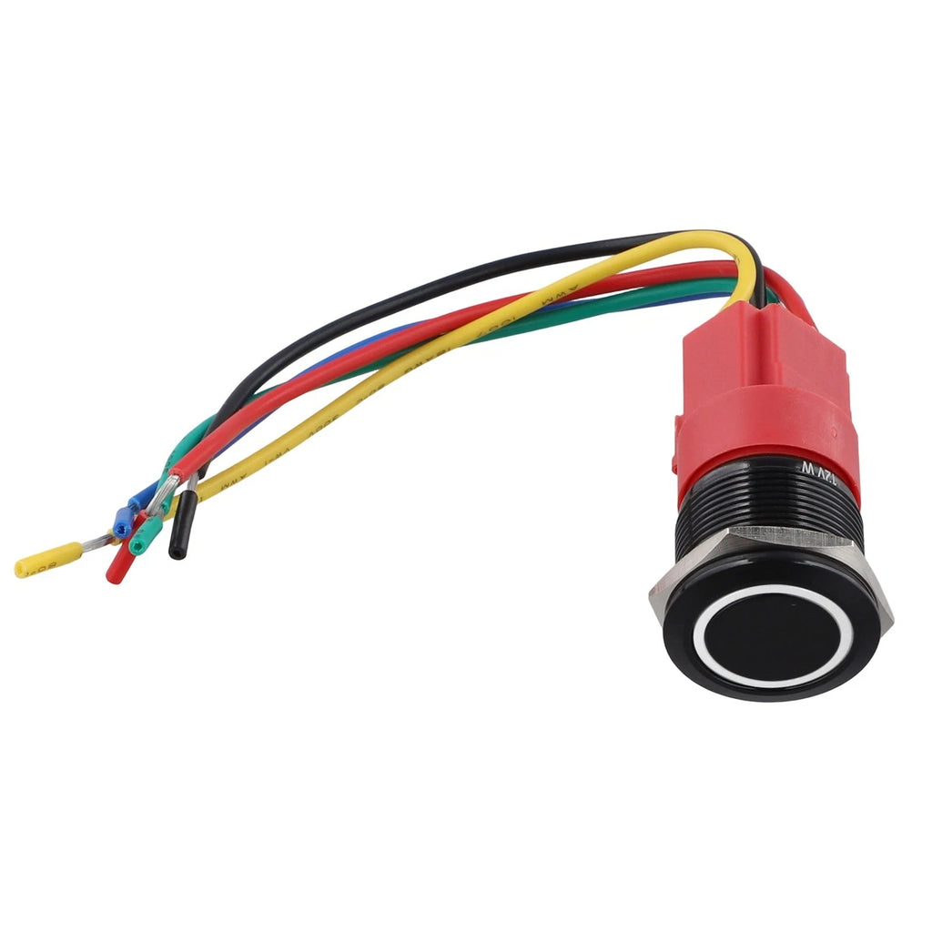 22mm 12V Metal Momentary Push Button Switch with LED Light (IP67)