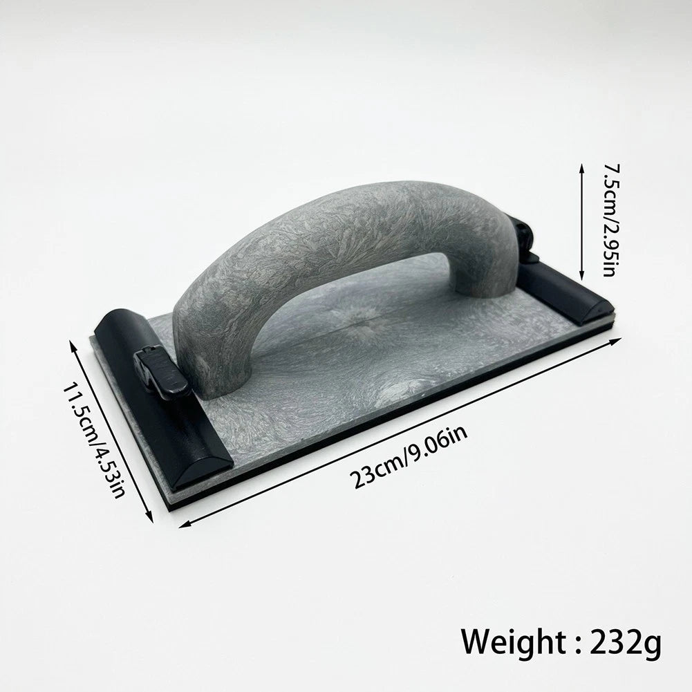 Wall Sanding Tool Set of 2 Dual Sizes 23x11.5cm 18.6x9.55cm Gray Black