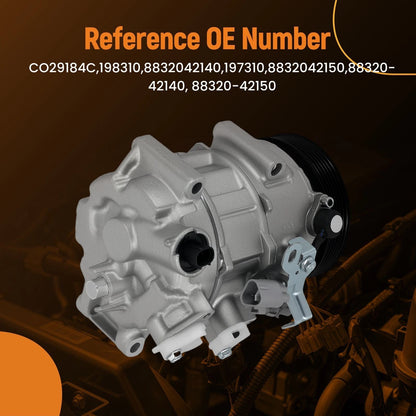 Air Conditioning Compressor for Toyota RAV4 2.5L L4 (2013–2018) 7SAS17A CO29184C