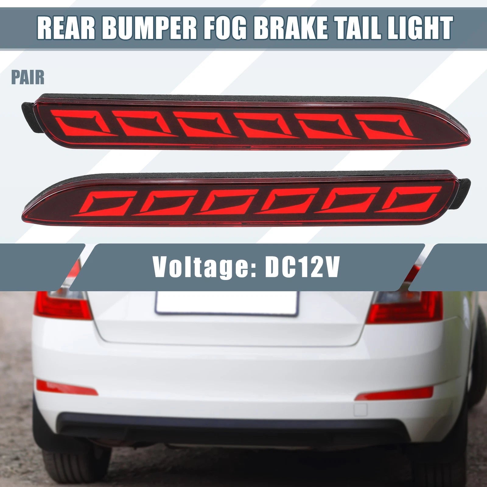 Rear Bumper Reflector Fog Light for Toyota Camry Red Replacement (2007–2011)