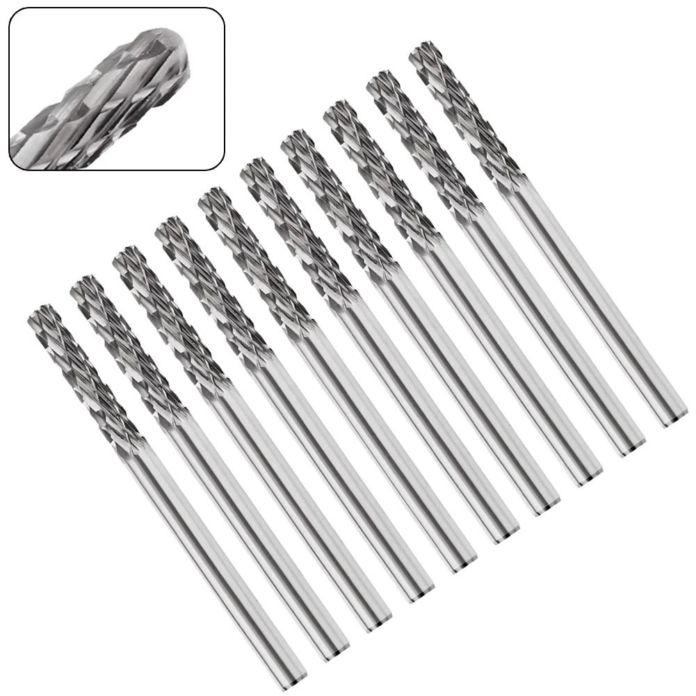 10PCS Carbide Rotary File Set C Type Shank Tungsten Steel Cutter