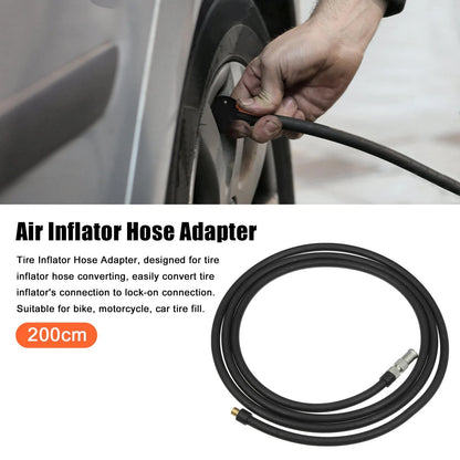 Flexible Copper Rubber Valve Connector Tube 200cm for Car Bike (200–250cm)