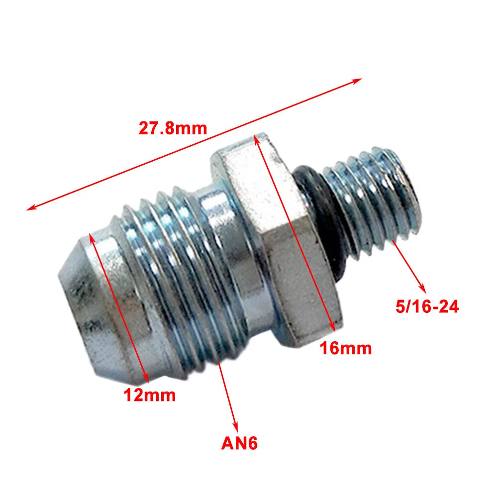 6 AN x 5/16-24 O-Ring Hydroboost Spitter Return Port Fitting