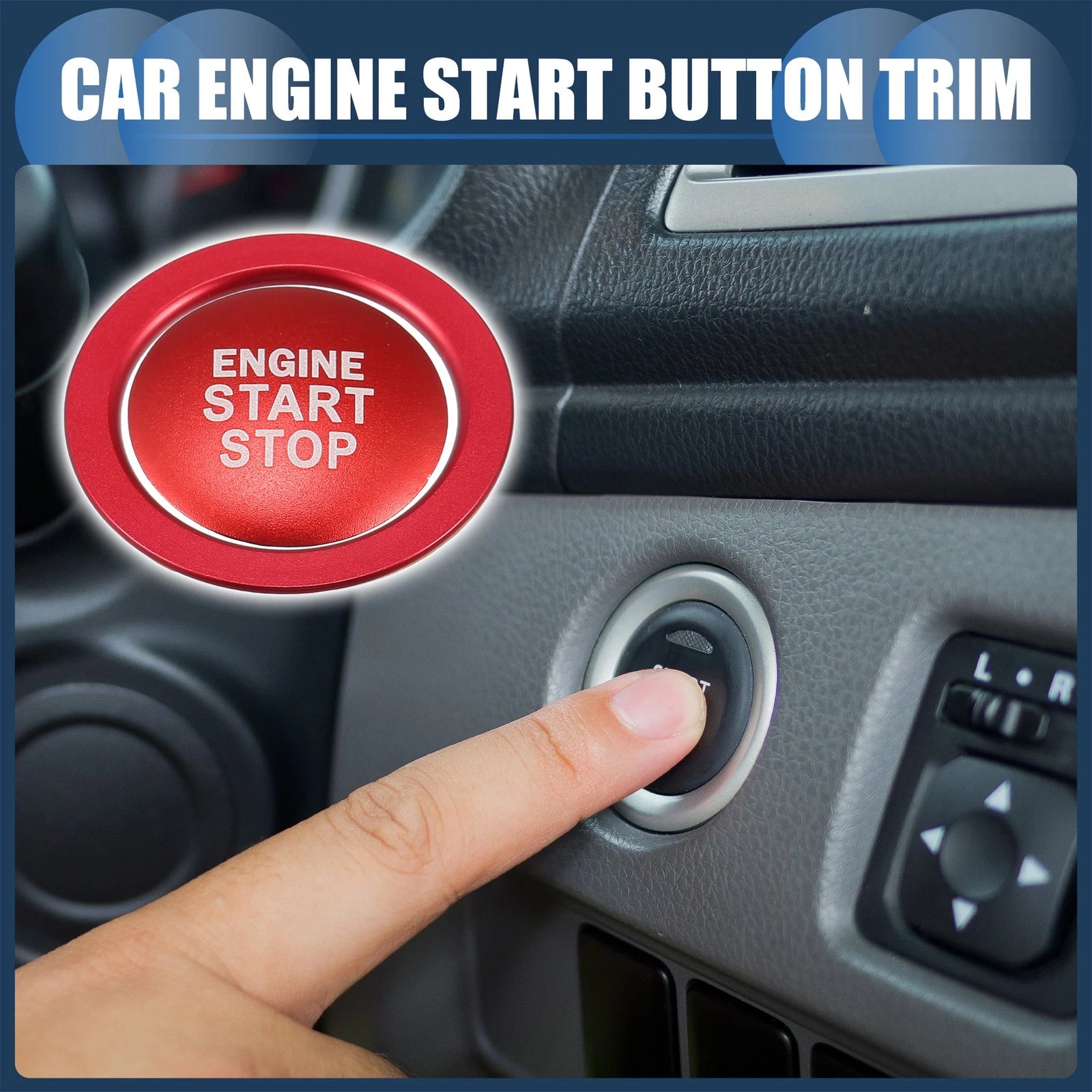 Engine Start Stop Button Cover Replacement for Toyota (2015–2022)