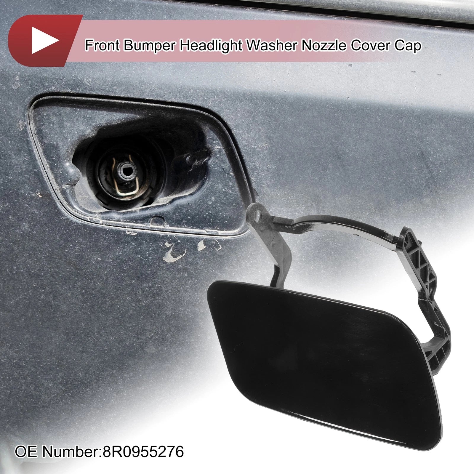 Front Right Washer Nozzle Cover Cap Replacement for Audi Q5 (2009–2012)