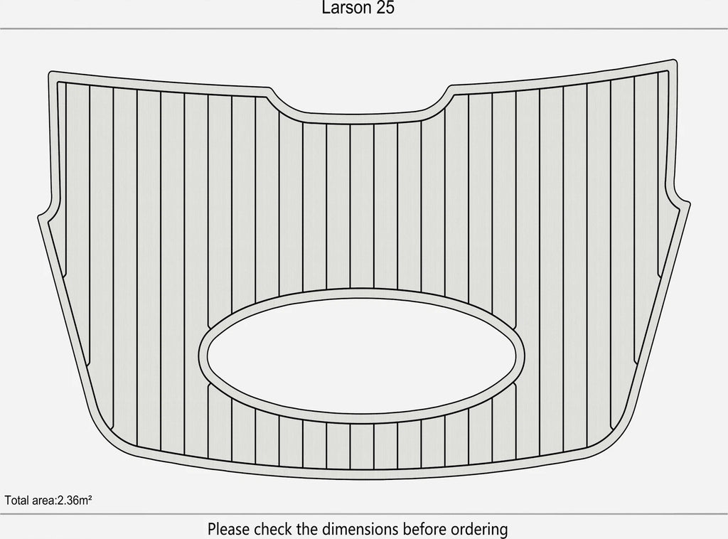 EVA Faux Teak Deck Flooring Mat for Larson 25 Swim Platform