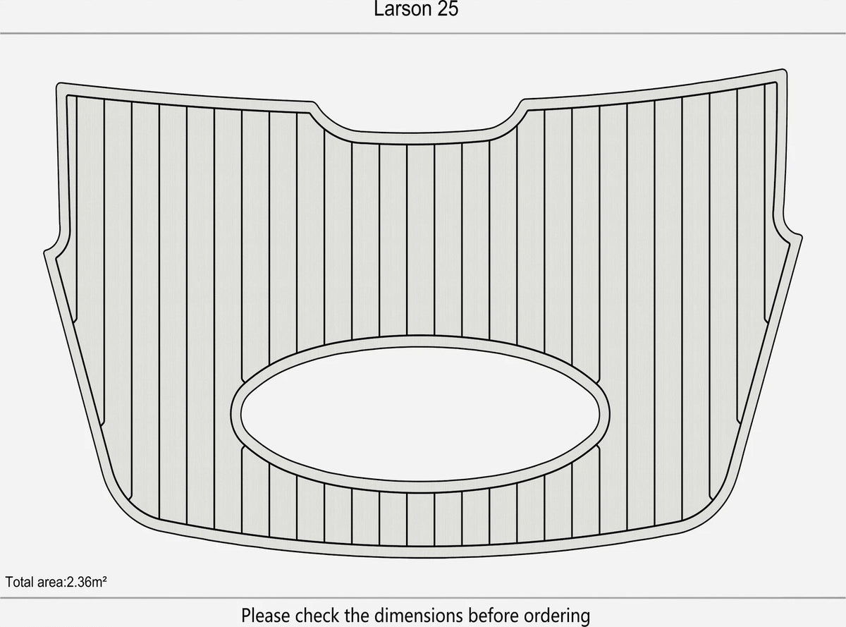 EVA Faux Teak Deck Flooring Mat for Larson 25 Swim Platform