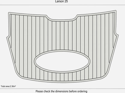 EVA Faux Teak Deck Flooring Mat for Larson 25 Swim Platform