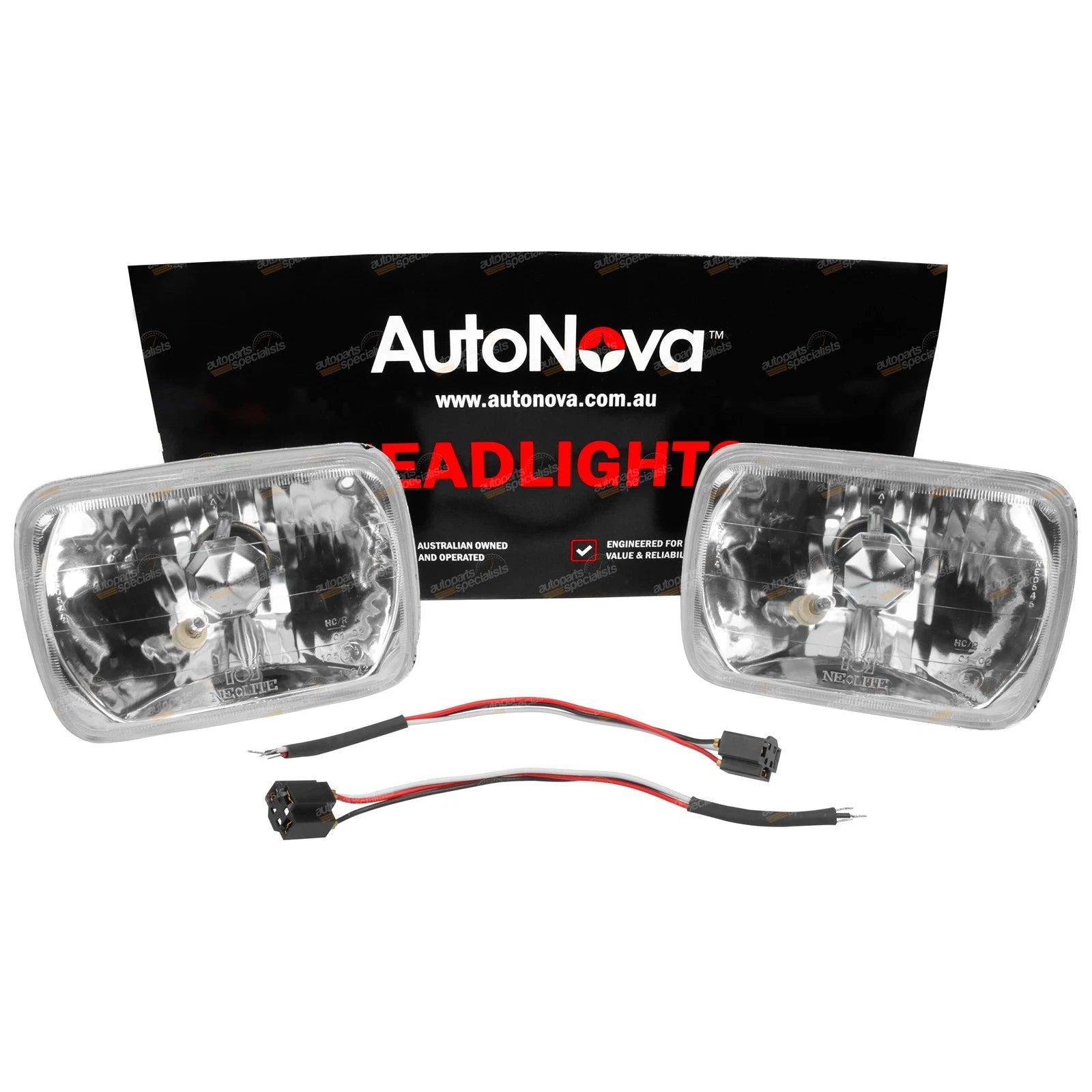 2 Multi Reflective Lenses for Headlight H4 Conversion + Park (200mm x 142mm)
