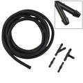 4X Hose Connectors for Windscreen Washer (ABS Plastic + Rubber)