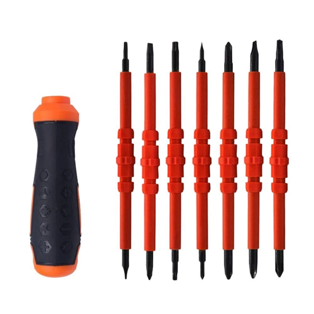 8-Piece Insulated Screwdriver Set for Household Electrical Use