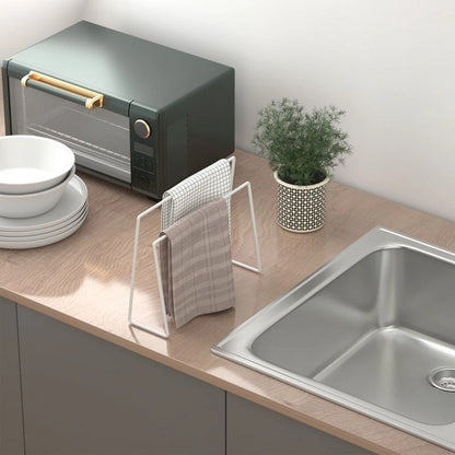 Stainless Steel Dishcloth Rack for Cooking Convenience