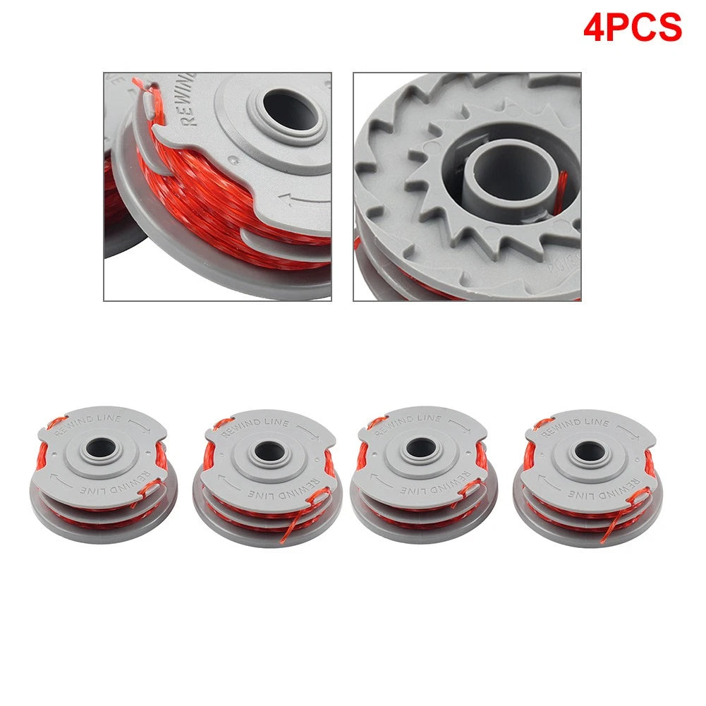 Set of 4 Trimmer Spool & Line 1.5mm 36ft for Flymo FLY021
