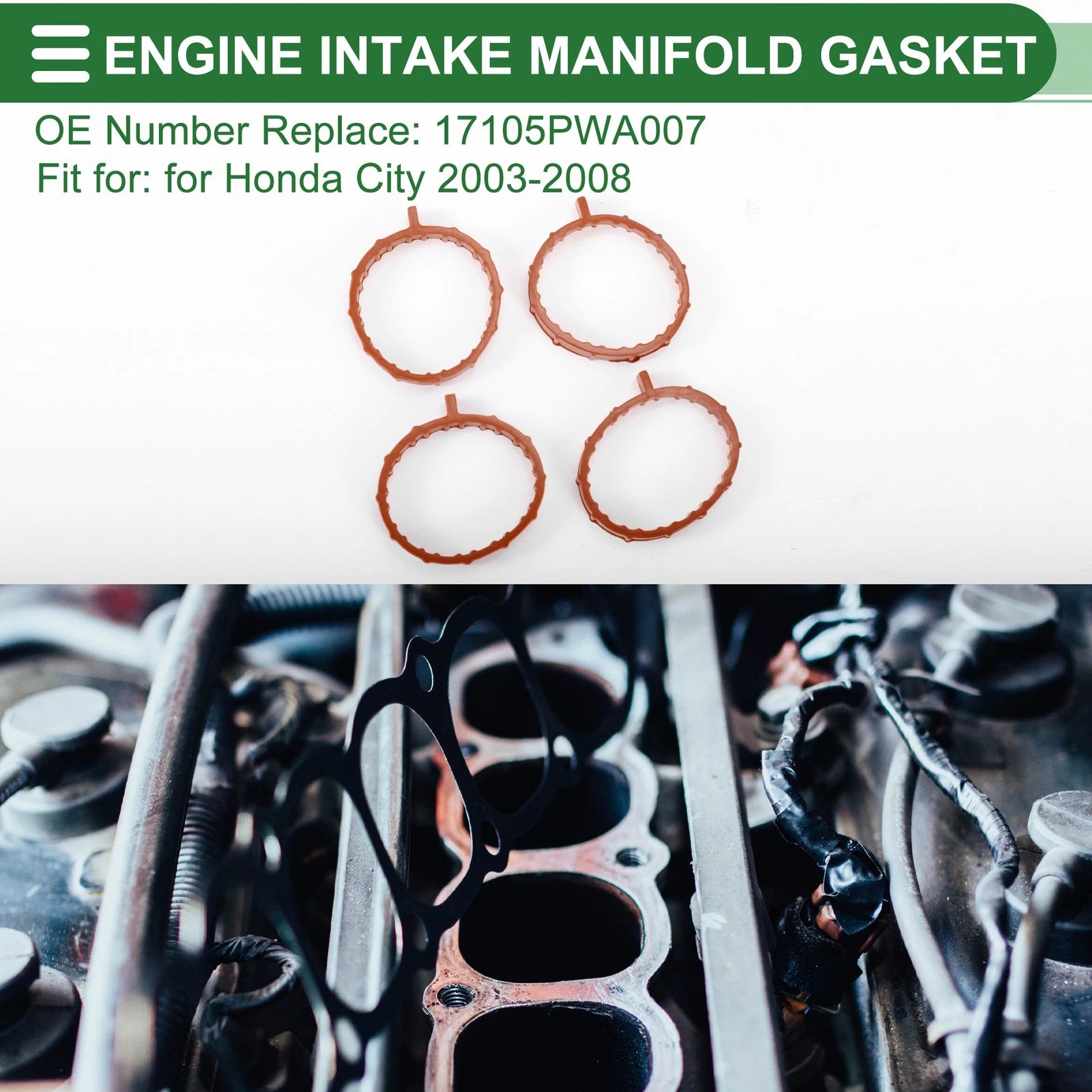 Engine Intake Manifold Gasket Replacement for Honda City (2003–2008)