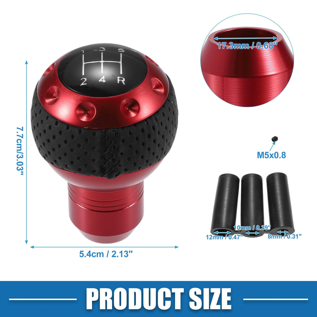 5 Speed Gear Shift Knob for Universal Manual Transmission (7.7cm, Red)