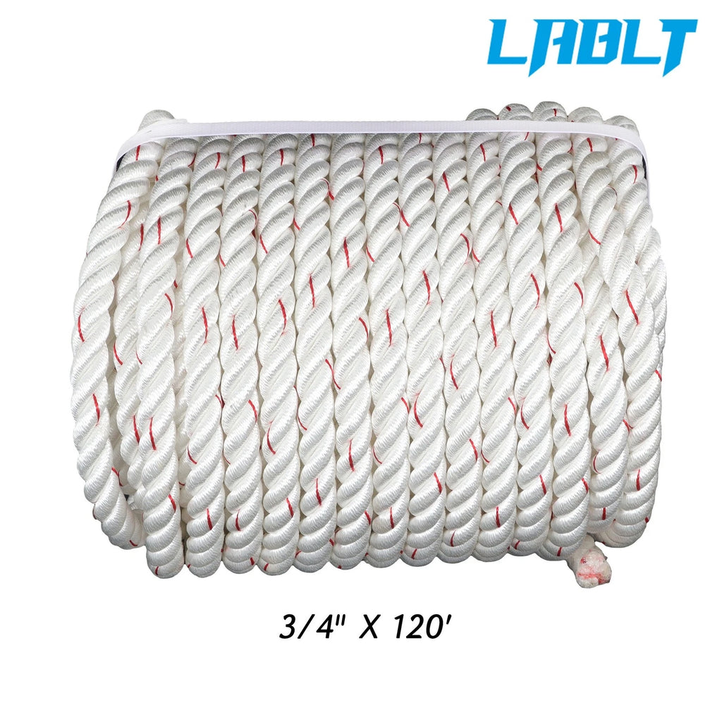 3/4 In Braided Polyester Rope for Arborist Rigging (120 Ft)