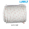 3/4 In Braided Polyester Rope for Arborist Rigging (120 Ft)