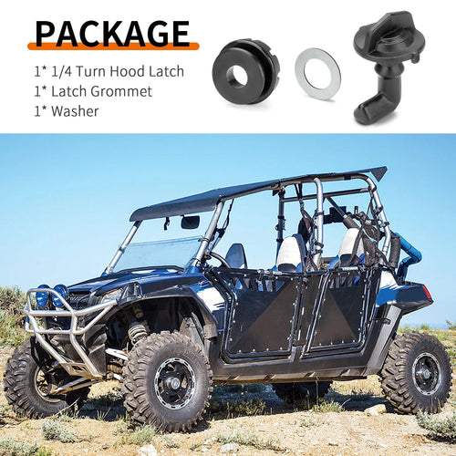 1/4 Turn Hood Latch Kit with Grommets & Washers for Polaris RZR S 4 800 (2008–2014)