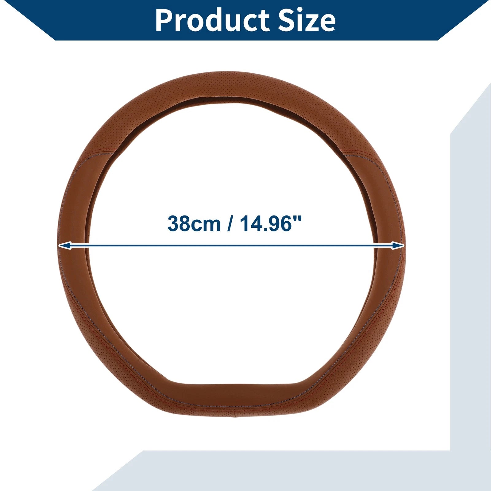 Rubber Steering Wheel Cover for Universal Fit (14.96")
