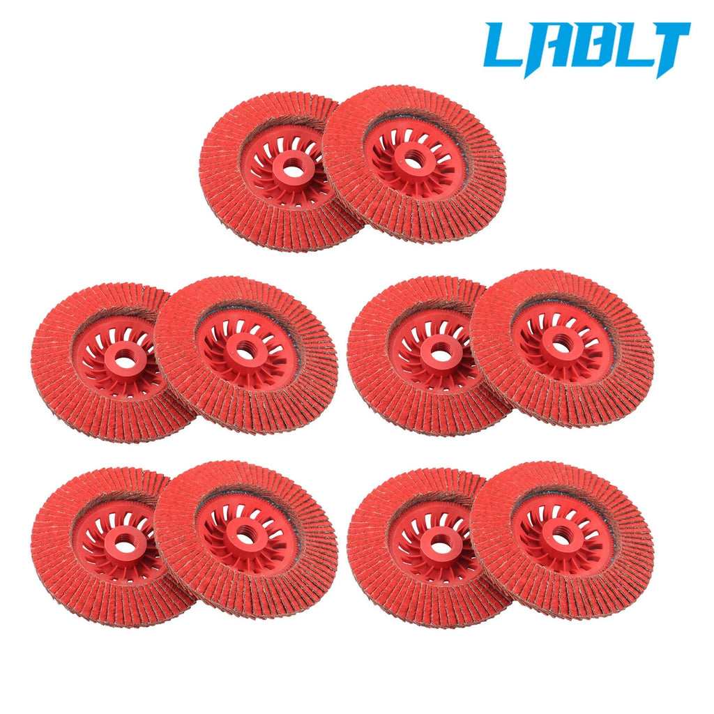 10X T29 4-1/2" × 7/8" 40 Grit Ceramic Flap Sanding Discs