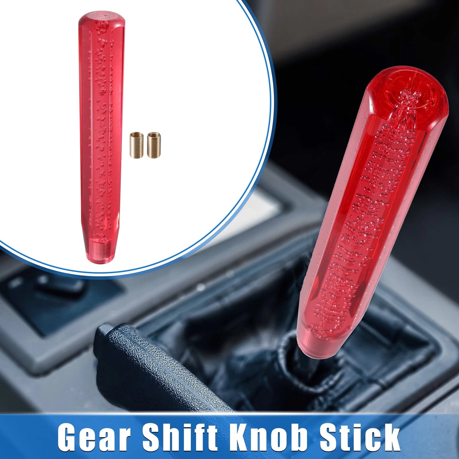 30cm Gear Shift Knob Stick for Universal Vehicles - Acrylic Red