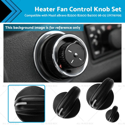 Heater Fan Control Knob Set for Mazda Bravo B2500 (1998–2005)