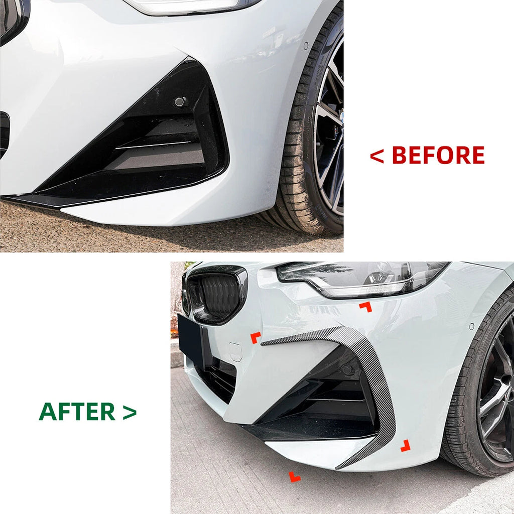 Gloss Black Front Side Vent Trim Cover for BMW 2-Series Coupe G42 (2022–2023)