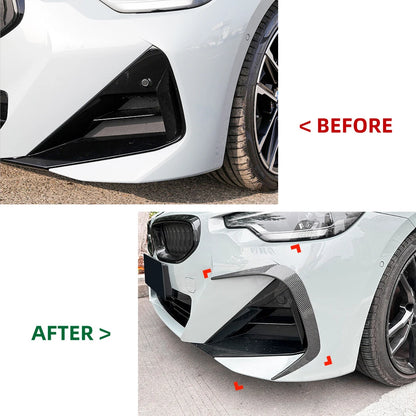 Gloss Black Front Side Vent Trim Cover for BMW 2-Series Coupe G42 (2022–2023)