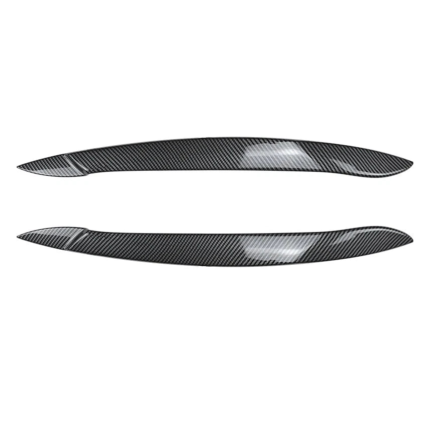 Pair Add-On Headlight Eye Lids for BMW X5 E70 (2008–2013) Carbon Fiber Look
