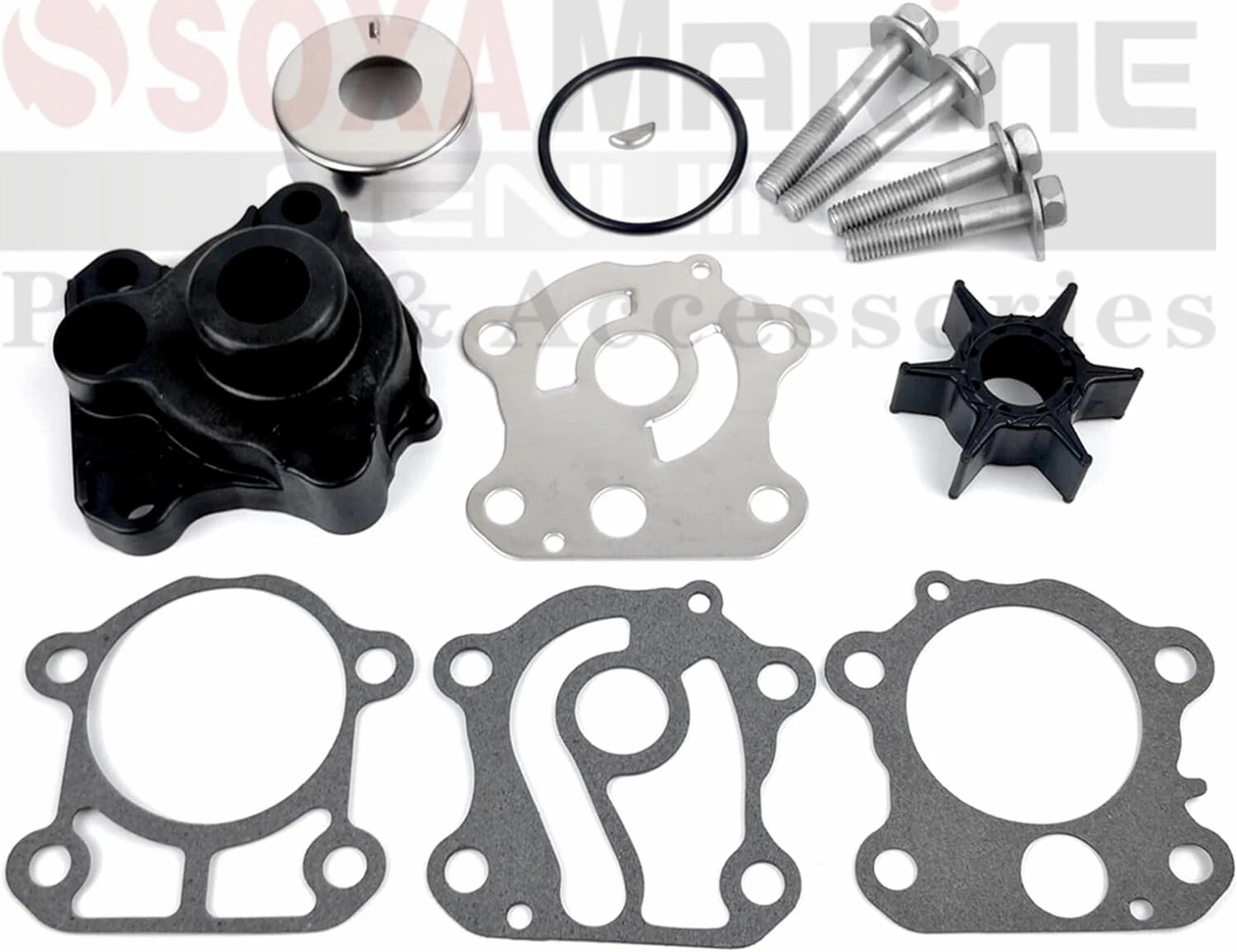 Water Pump Service Kit for Mercury Yamaha Mariner Outboard 48hp 55hp 60hp (46-84188M)