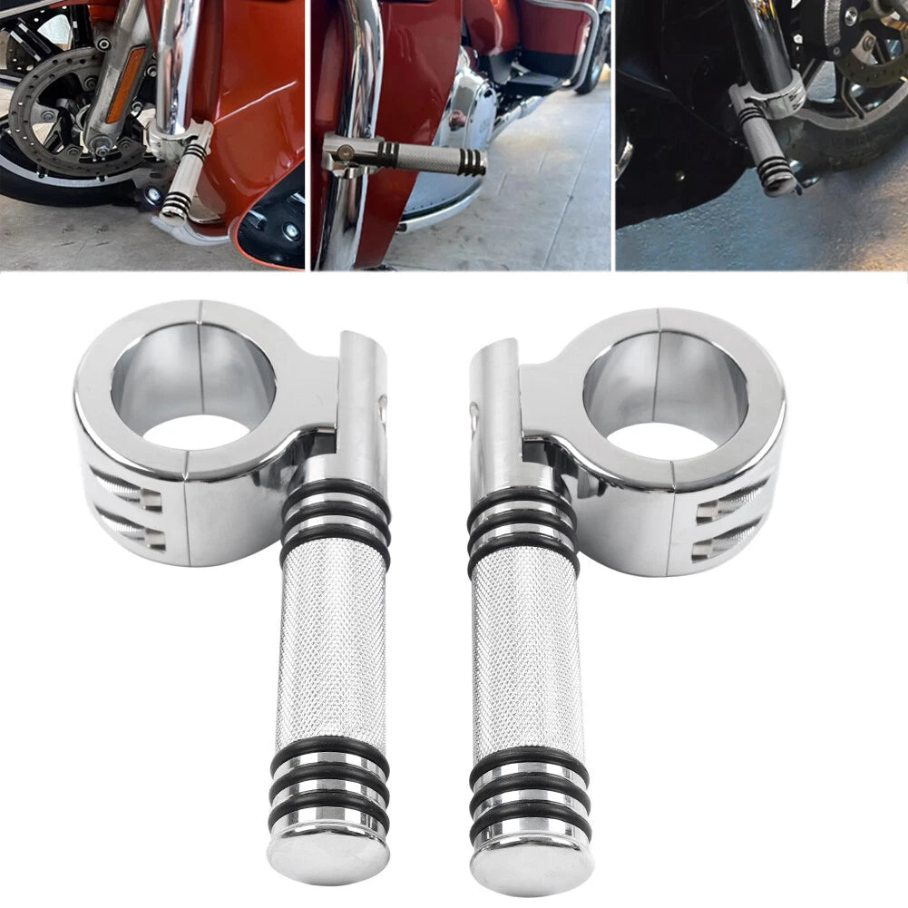 1-1/2" 38MM Engine Crash Bar Footpeg Clamp for Harley Motorcycle
