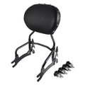 Black 12" Backrest Sissy Bar & Mount Spools for Indian Classic (2014–2018)