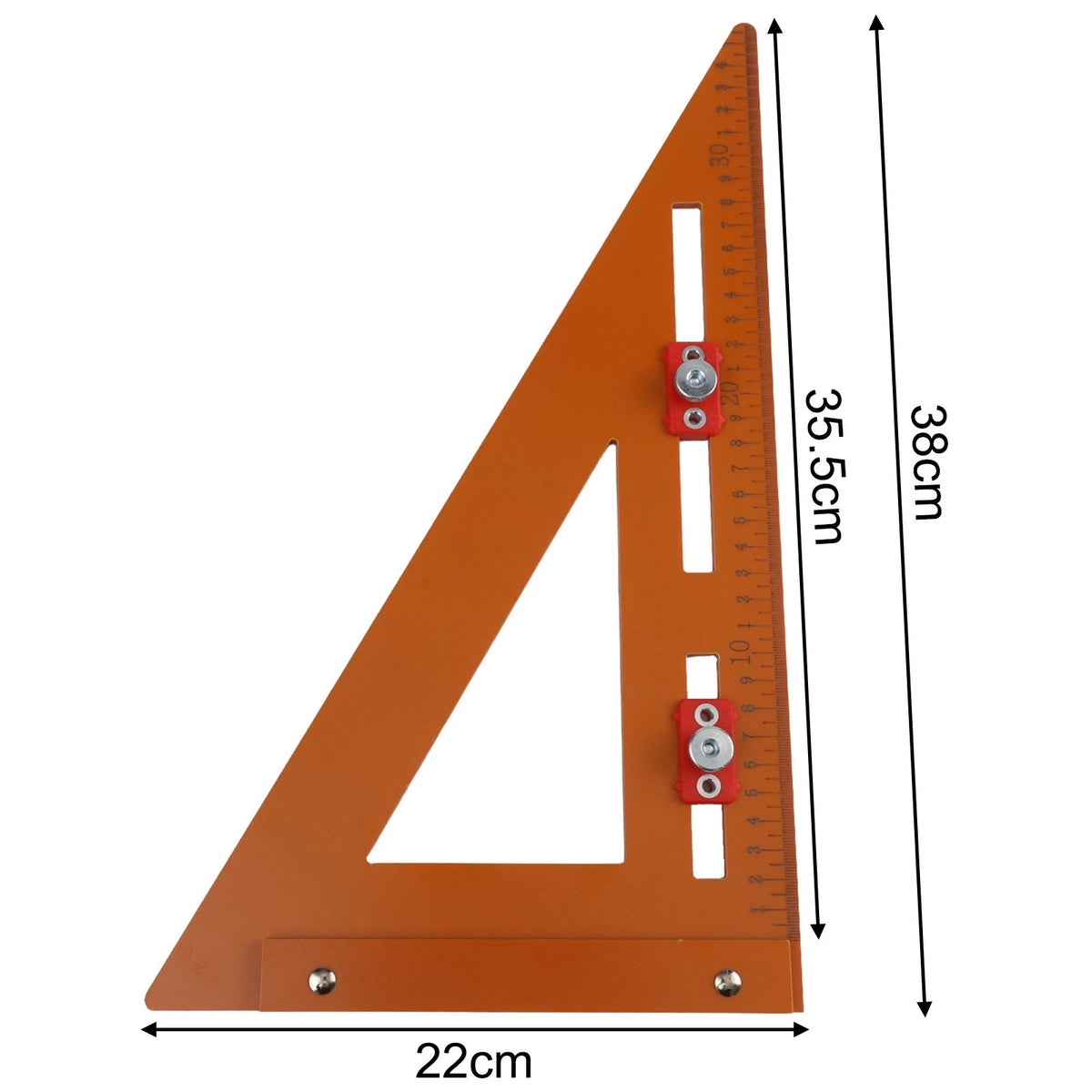 Adjustable Woodworking Square with Positioning Locator Guide