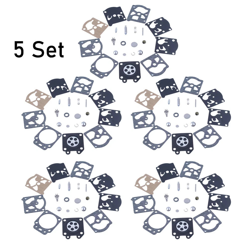 Set of 5 Carburetor Gasket Kits for Walbro K24-WAT WT773 WT775 WT866 WT924 WT-973