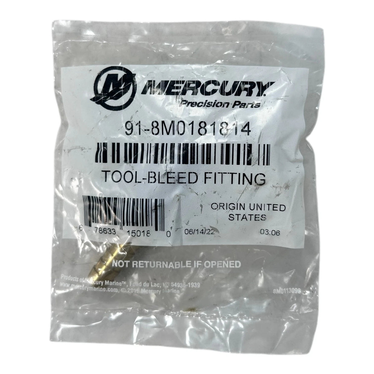 Bleed Fitting Tool for Mercury Marine (1991–Present) 91-8M0181814