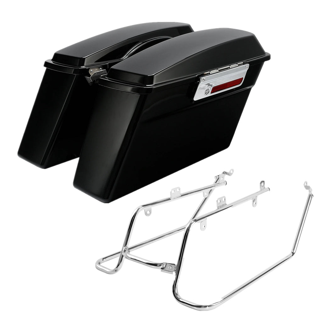 Hard Saddlebags & Conversion Bracket for Harley Dyna Low Rider (2008–2017)