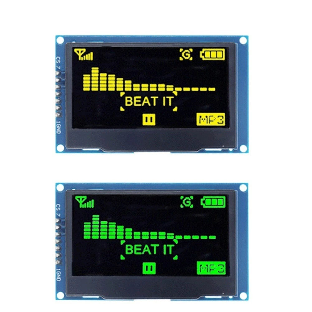 2X SSD1309 2.42 Inch OLED LCD 128x64 for Embedded Projects (SPI, I2C)