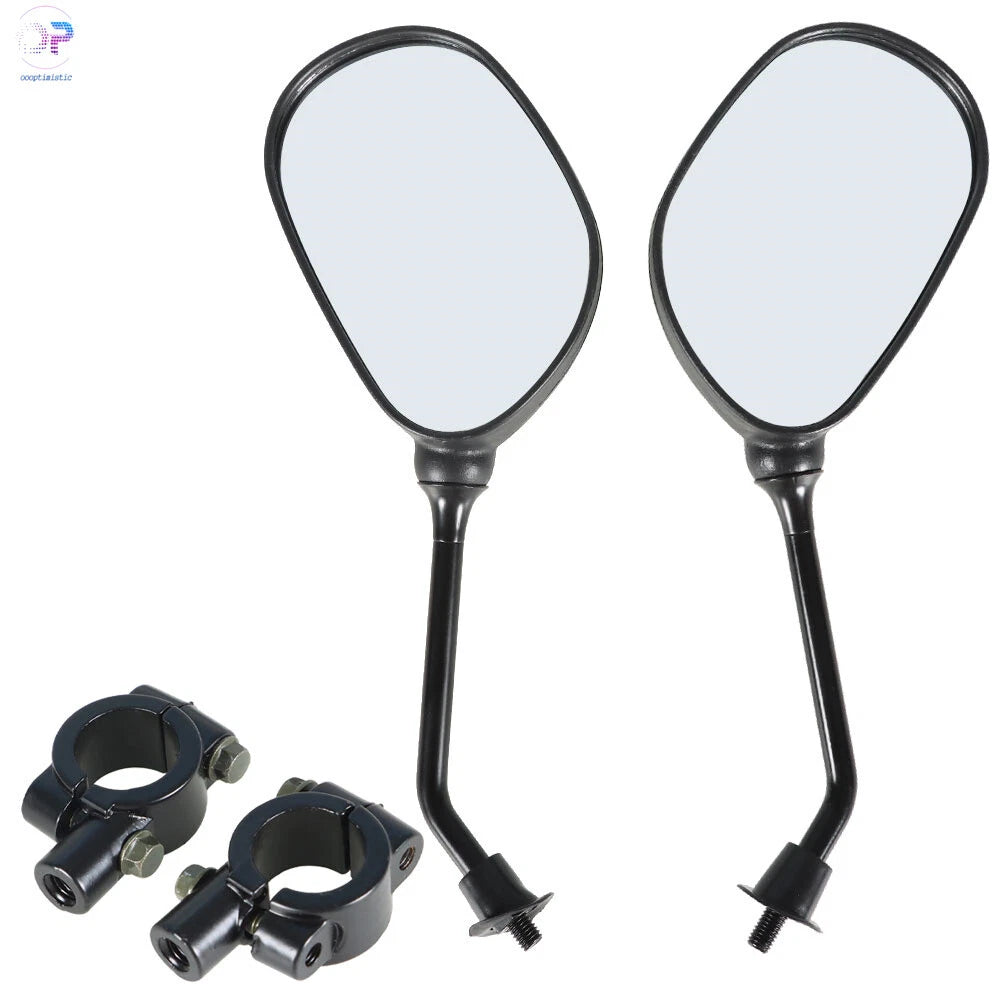 7/8" Handlebar Mount Rear View Side Mirrors for Honda Yamaha (Universal)