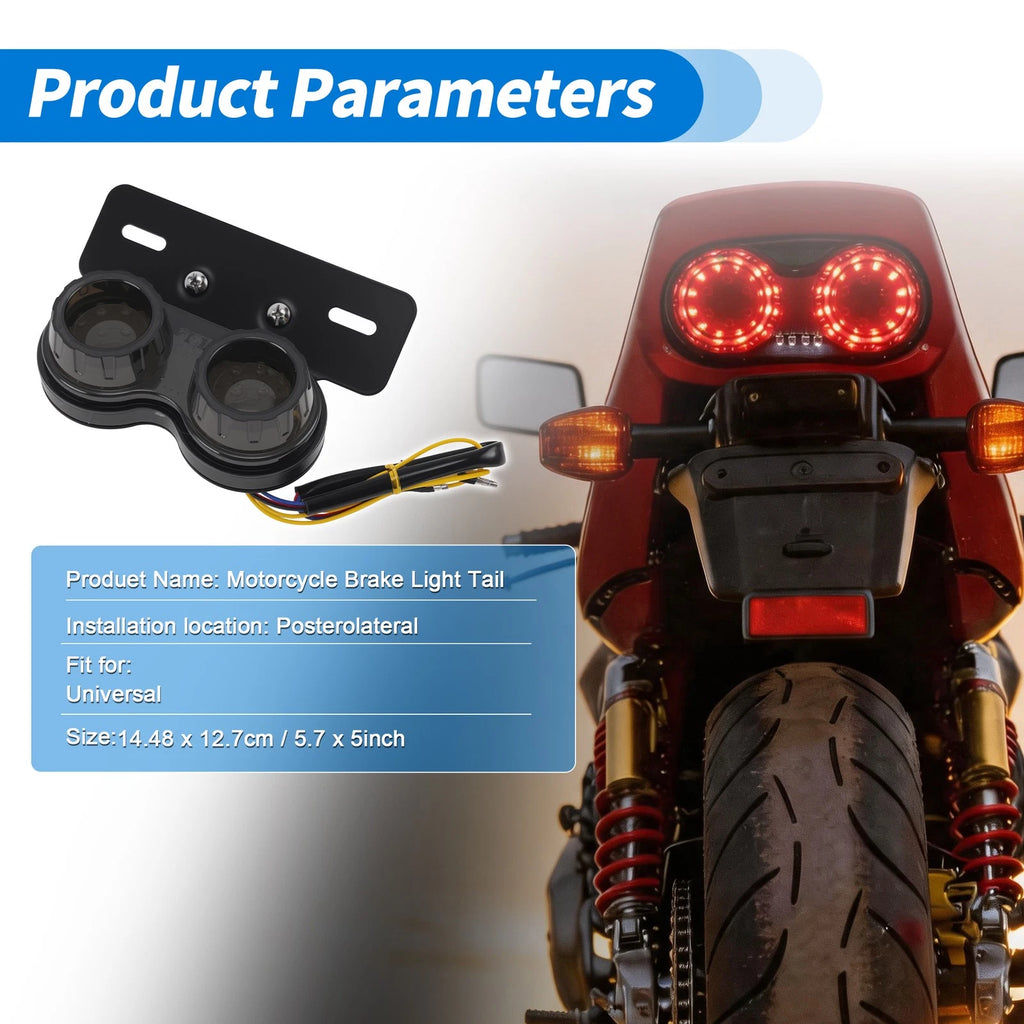 LED Motorcycle Tail Light Brake Turn Signal for Universal (1 pc)