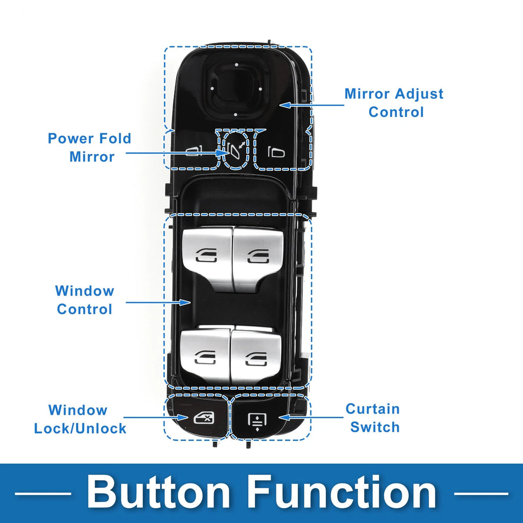 Front Driver Side Power Window Switch for Mercedes-Benz (2005–2015)