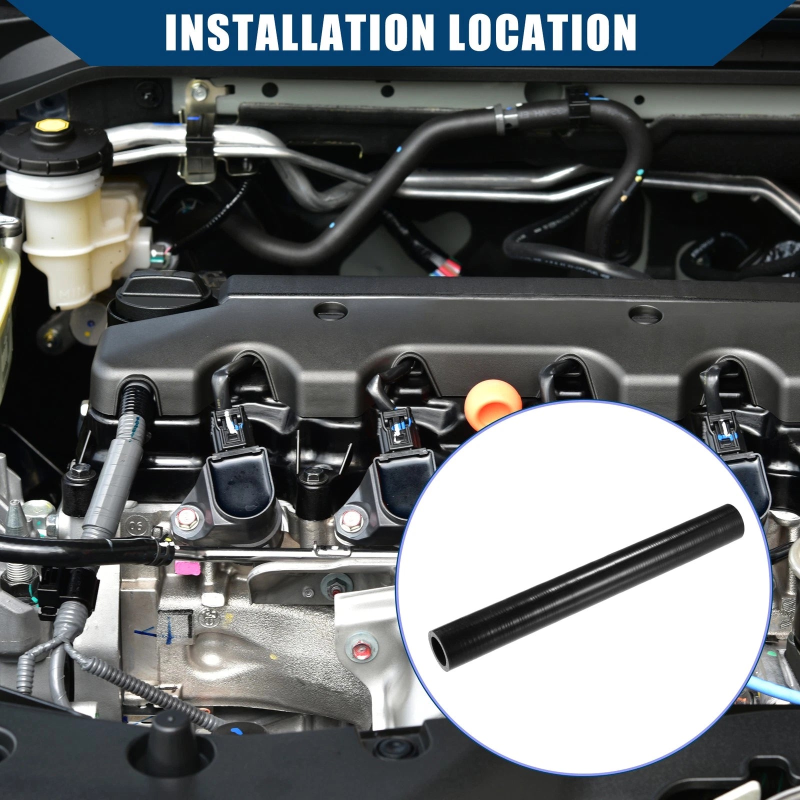 Silicone Coupler Hose for Car Intercooler 1" ID Black (Fits )