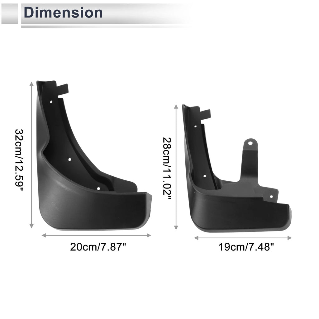 Mud Flaps Splash Guards 1 Set Mud Guards for Audi Q5L (2018–2020)