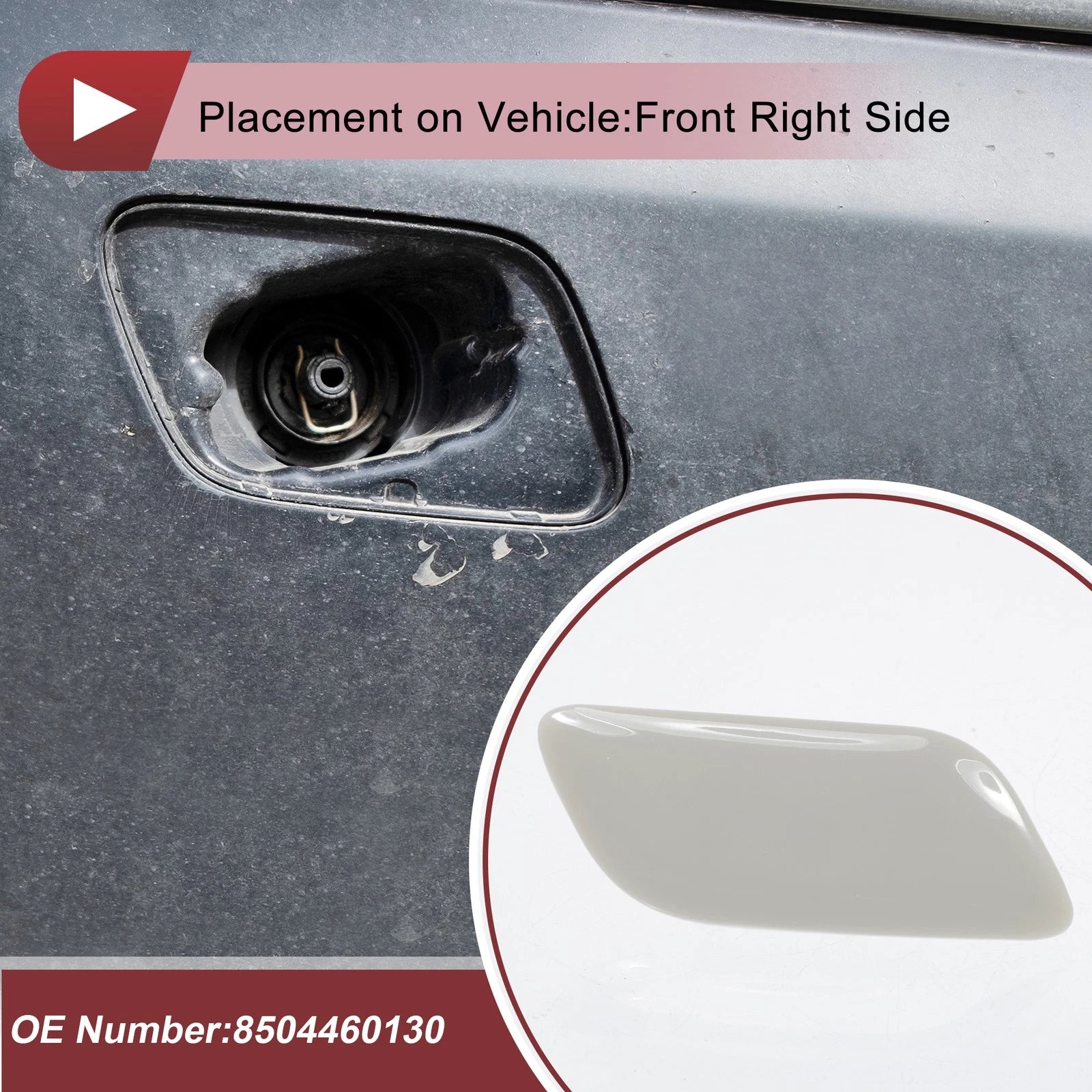 Front Right Washer Nozzle Cover Cap for Lexus LX570 (2008–2011) Unpainted